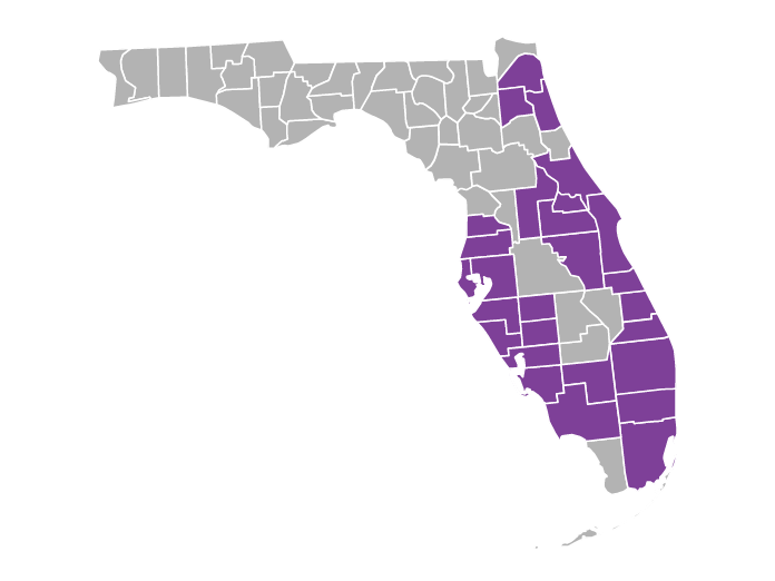 Hillsborough County, Florida - Zip Codes by Map Sherpa - The Map Shop